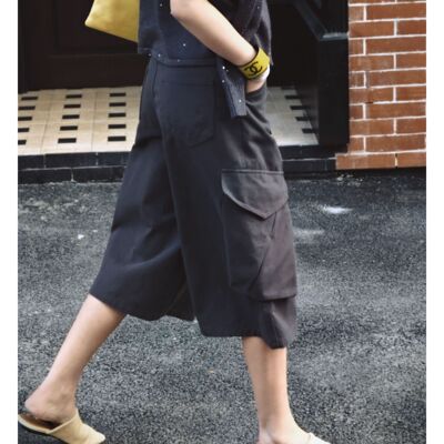 工装结构立体口袋七分中裤