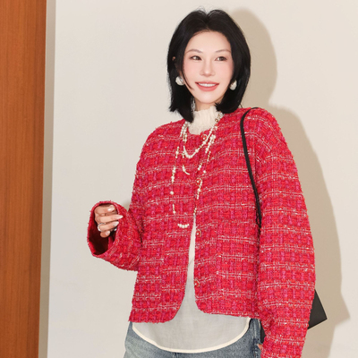 小香风松弛感羊毛法式外套