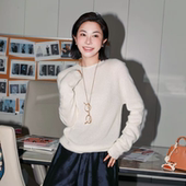 PENNYPENG温存秋冬清冷感轻奢圆领羊绒亲肤长袖 套头衫 高知老钱风