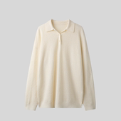 冬季 休闲百搭翻领羊毛长袖 新款 PENNYPENG智性polo 经典 款 上衣女装