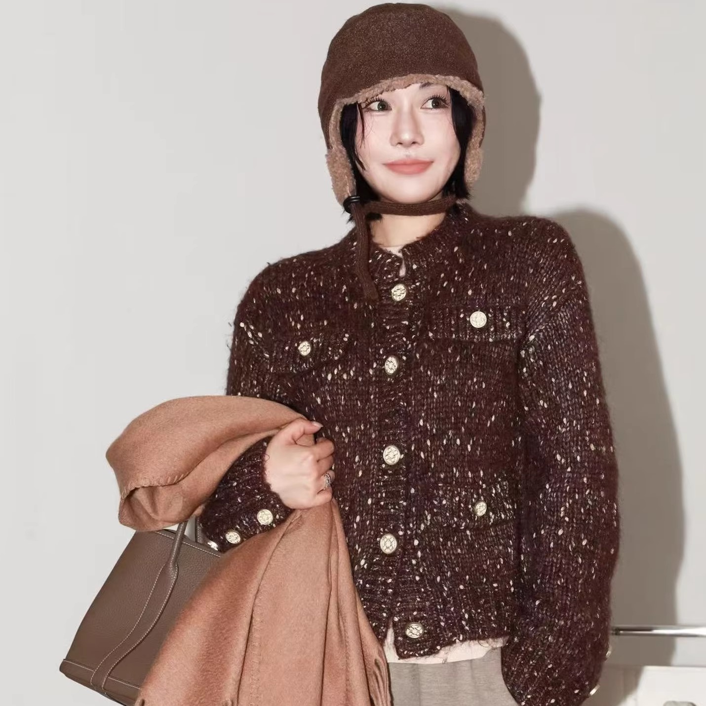 轻奢时尚宽松气质小香风百搭开衫