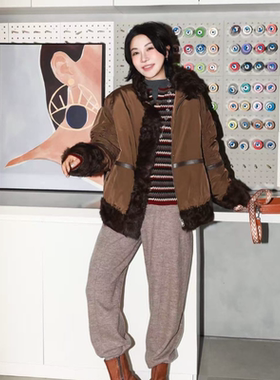 【鹅绒派克服】PENNYPENG皮草派克短款廓形氛围感90绒时尚外套