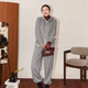 套装 PENNYPENG 抽绳卫裤 松弛感拉毛面连帽羊毛开衫 休闲俱乐部