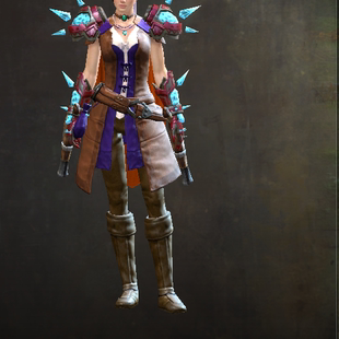 激战2绯红抓手皮肤 绯红盔肩皮肤商城道具黑狮宝石含wegame