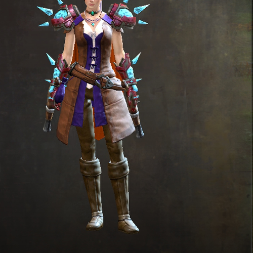 激战2绯红抓手皮肤 绯红盔肩皮肤商城道具黑狮宝石含wegame