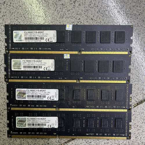 请询价；GSKILL芝奇DDR3 8G 1600频率台式机内存条