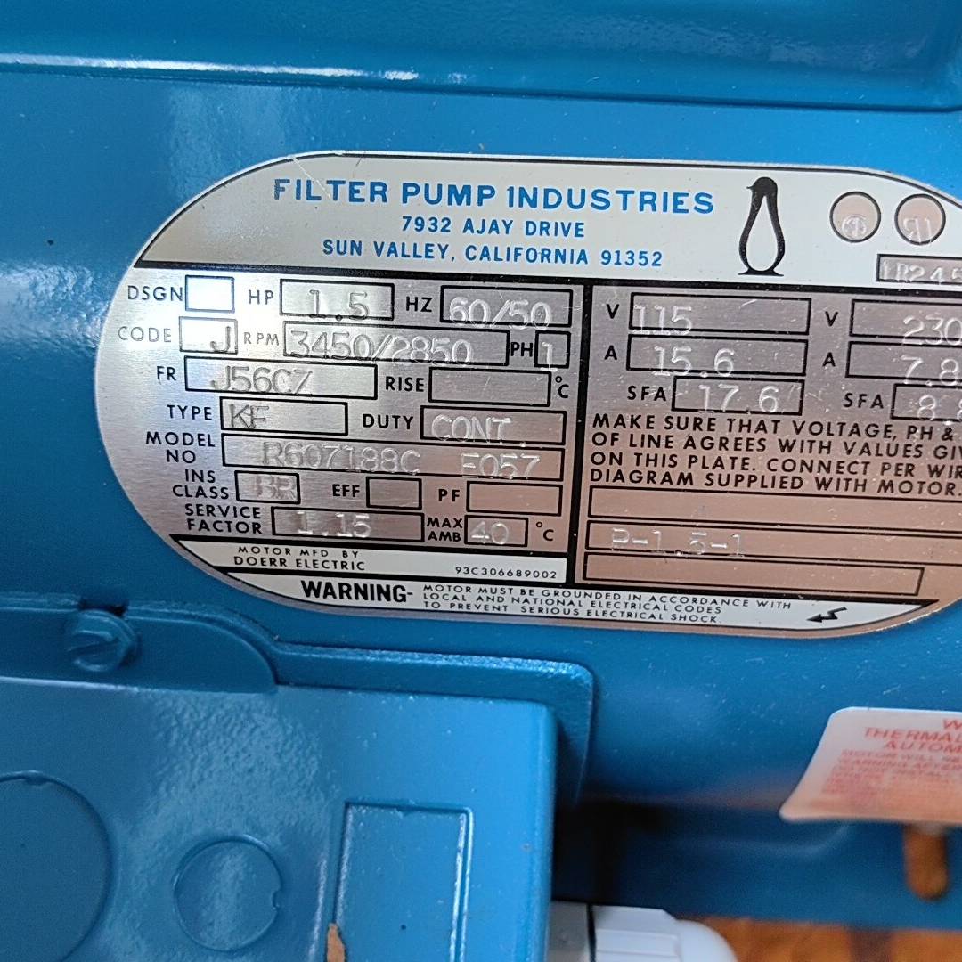请询价-Filter Pump Industries 滤水泵