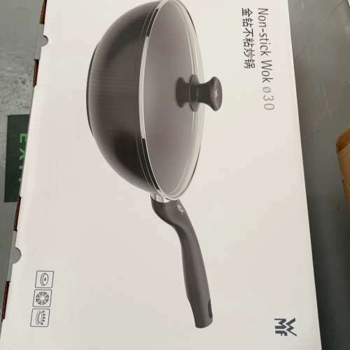 请询价；德国WMF+福腾宝金钻系列不粘煎炒锅配玻璃盖（30cm）电磁