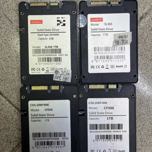 请询价；七彩虹 SL500 CF500  1TB SATA 2.5寸