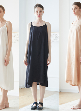 【舞花肉】内搭多色吊带搭配好物内穿超长大码宽松亲肤打底裙衬裙