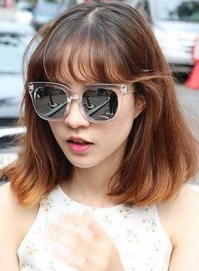 墨镜多色百搭透明框水银偏光镜