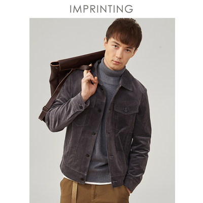 春季灯芯绒短款日系复古机车外套