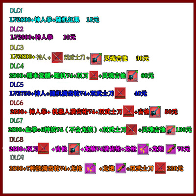 Roblox Bloxfruits V4种族罗布乐思双武士刀神人拳红果 满级账号