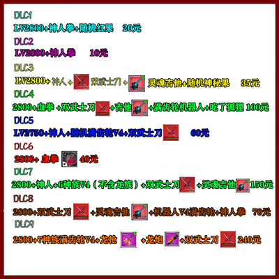 Roblox Bloxfruits V4种族罗布乐思双武士刀神人拳红果 满级账号