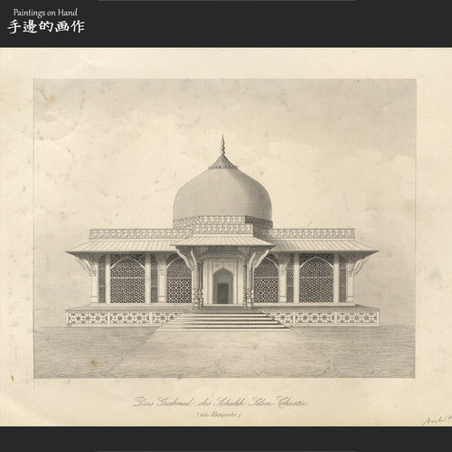 德国钢版画古董收藏建筑