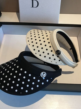 新品韩版夏天无顶遮阳防晒草帽女骑车户外遮脸空顶帽时尚百搭潮