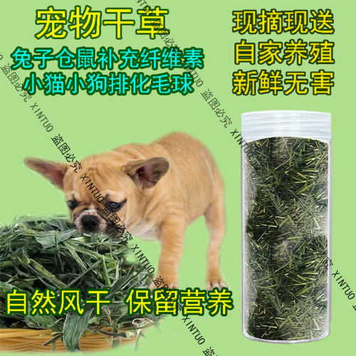 天然风干小狗干草化毛球辅料狗狗零食清肠胃猫草兔兔干草豚鼠龙猫