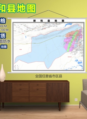 新和县区域村庄交通道路乡镇分布地域磁性办公室挂图