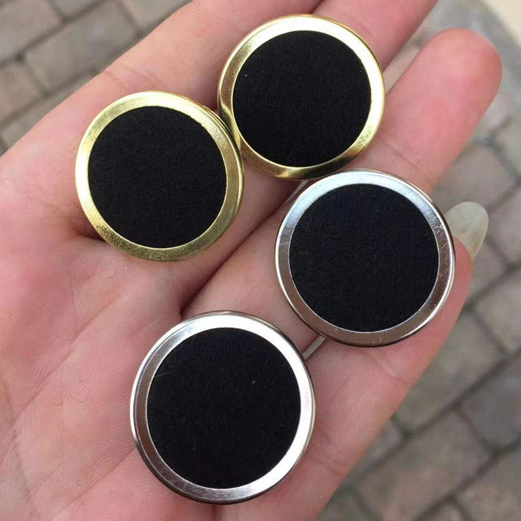 羊呢太阳纽扣 扣金边 大衣风衣纽扣子黑色红色蓝色银边彩色小钮扣