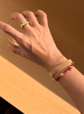 MAKIIMAKII 珠事如意鸿运红玛瑙手链叠戴配饰海岛度假女生礼物