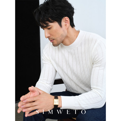 12针自发热保暖扭花毛衣