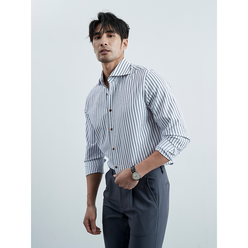 精梳棉高级复古轻奢衬衣