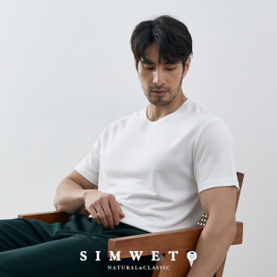 男式 冰丝顺滑 纯棉短袖 纯黑T恤大码 夏季 圆领上衣男装 BI入打底衫