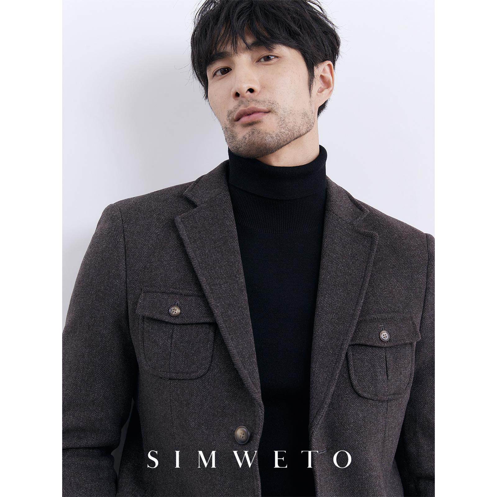 秋冬温暖绅装 羊毛粗花毛呢双口袋英伦猎装上衣男士复古西装外套,男装,休闲西服,淘宝优惠券,粉丝福利购,淘宝优惠卷