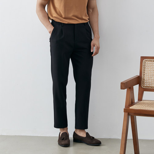 绅维图九分裤休闲商务纯色西裤