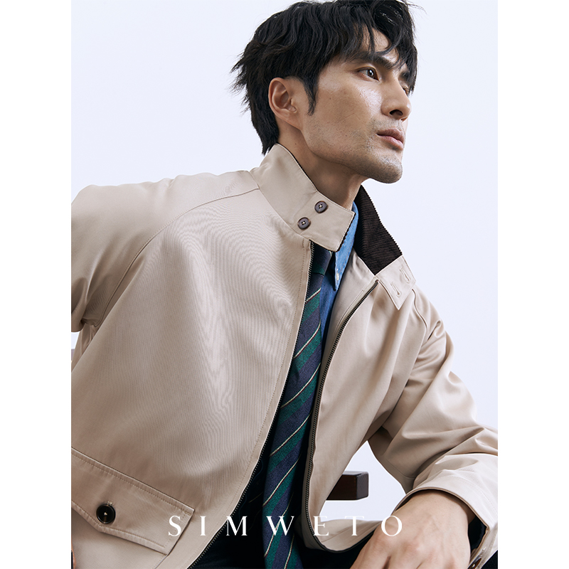 夏季美式经典哈灵顿夹克卡其色百搭休闲商务猎装A1飞行员防水外套