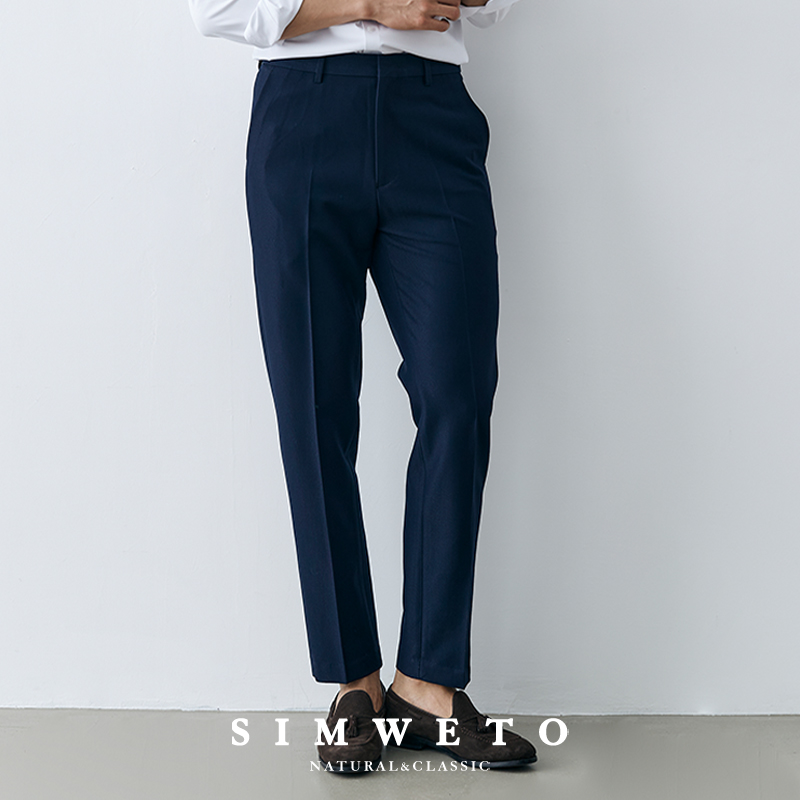 SIMWETO商务夏季冰丝休闲裤
