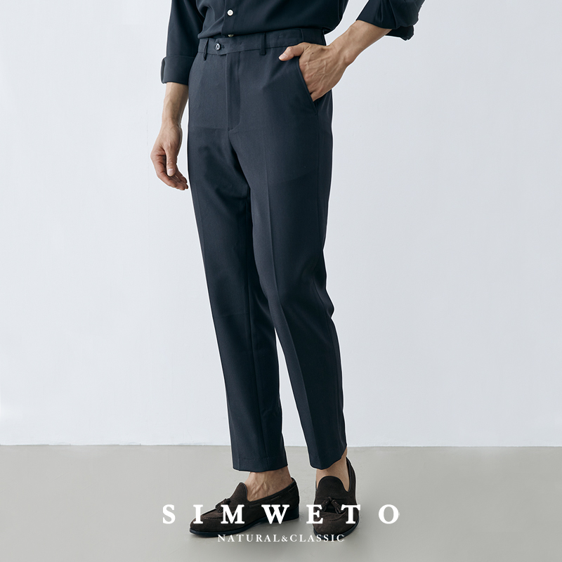 SIMWETO长裤商务休闲冰丝抗皱