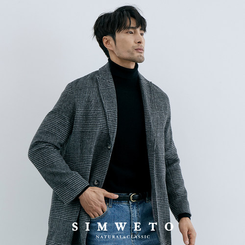 simweto秋冬羊毛大衣保暖