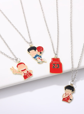 灌篮手卡通动漫人物流川枫儿童项链个性潮流篮球周边小礼品毛衣链
