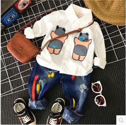 Chemise enfant à manche longue en CVC - Ref 2082991 Image 1