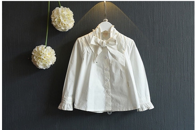 Chemise fille à manche longue en coton - Ref 2088973 Image 3