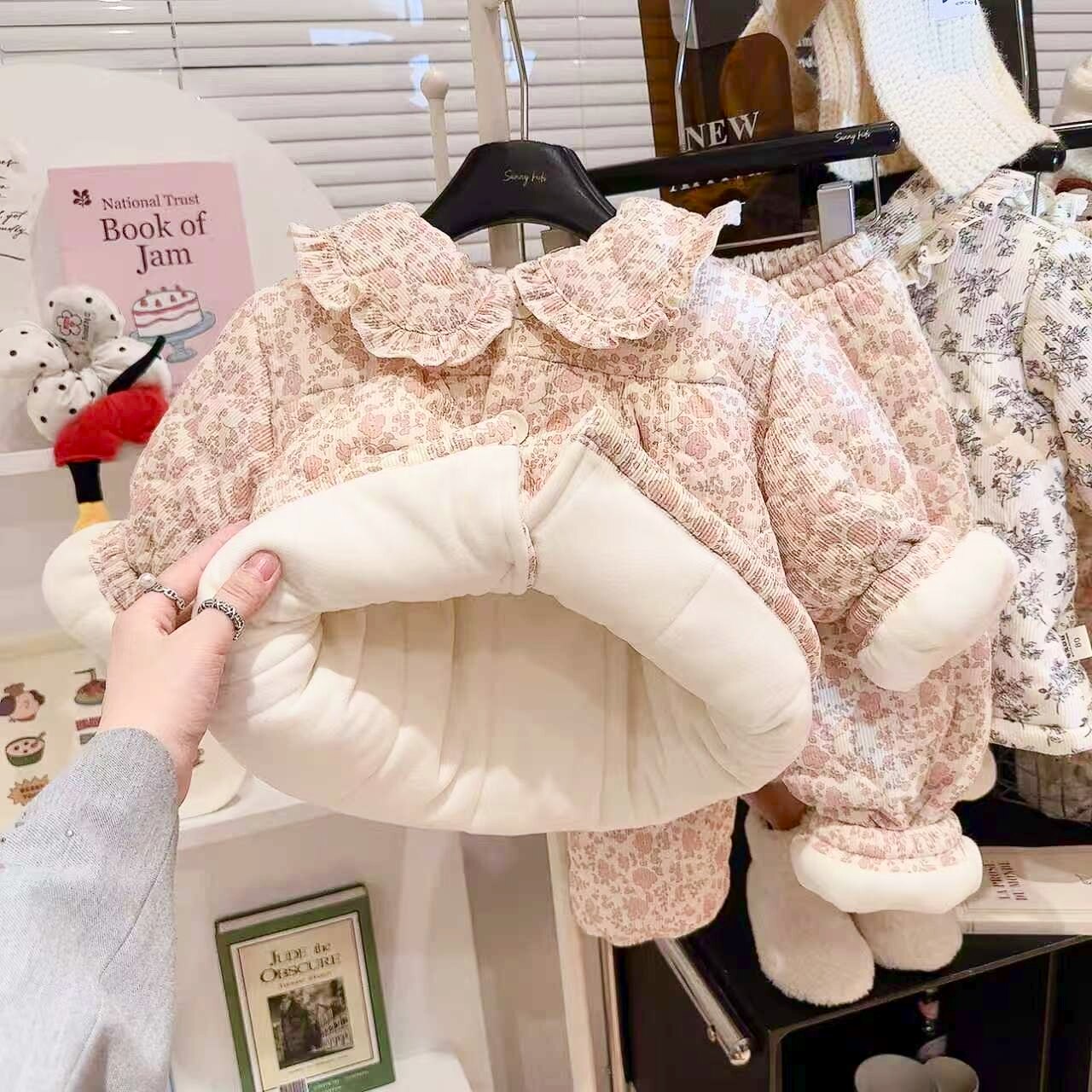 宝宝棉服加厚棉袄棉裤婴儿加绒外套儿童新款保暖棉衣两件套女童冬