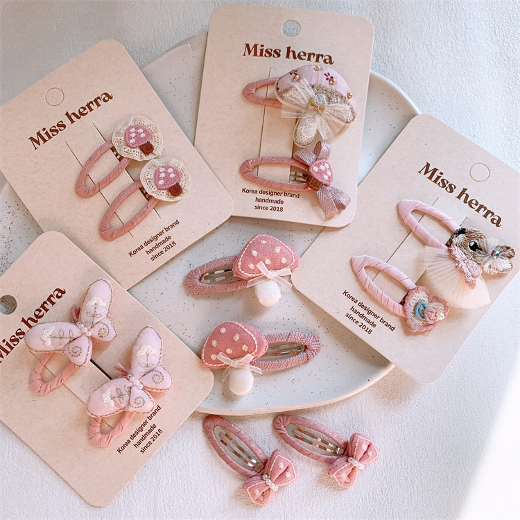 初春粉色系儿童爱心蝴蝶发夹甜美女童兔子蘑菇刘海夹碎发BB夹发卡,童装/婴儿装/亲子装,发饰,淘宝优惠券,粉丝福利购,淘宝优惠卷