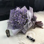 满天星干花花束生日节日礼物手捧鲜花送朋友全国配送