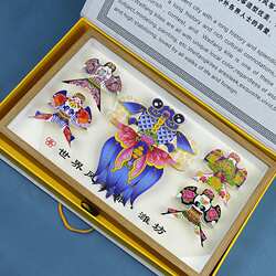 潍坊风筝工艺品 礼盒传统特色民间观赏镜框沙燕装饰纪念非遗礼品