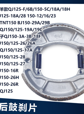 适用于钱江摩托车刹车片 原厂125/150前后通用刹车片块 刹车皮