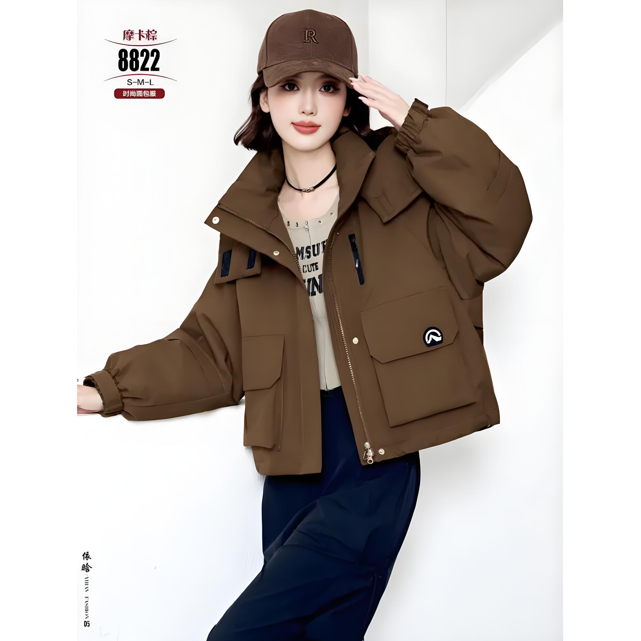 【翻新加工定制】羽绒服九成品女短款面包服宽松加厚半成品