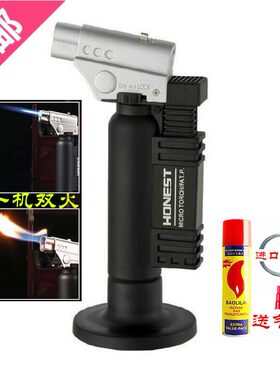 Honest百诚500充气式直冲喷枪打火机点烟雪茄艾灸焊接喷火枪焊枪