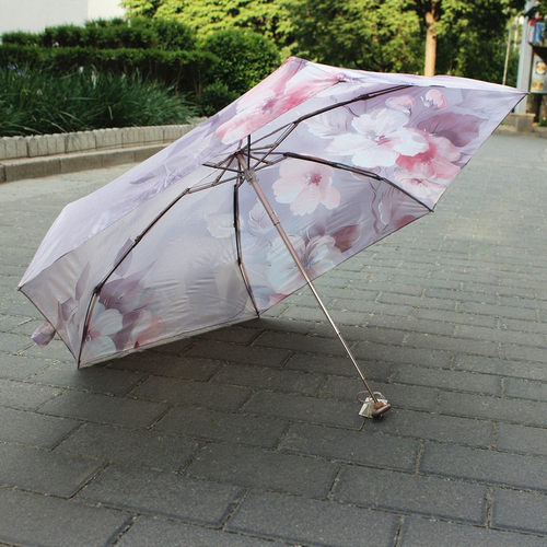 栀遇168克遮阳伞女防晒防紫外线晴雨两用折叠珍珠胶太阳伞超轻量