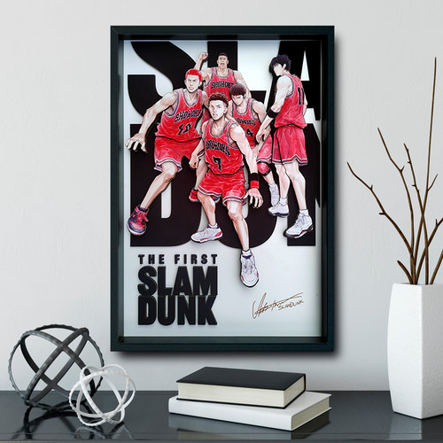 灌篮高手湘北五虎立体挂画摆件