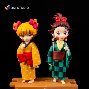 鬼灭之刃系列GK花街篇和服灶门炭治郎我妻善逸多造型手办模型摆件