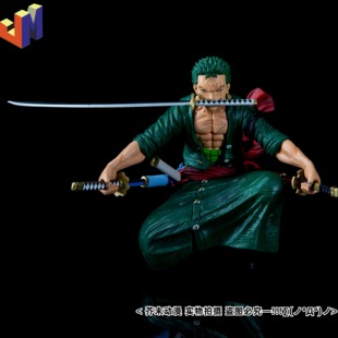 海贼王系列 Zoro皇副罗罗诺亚索隆 蹲姿手办模型男生礼物桌面摆件