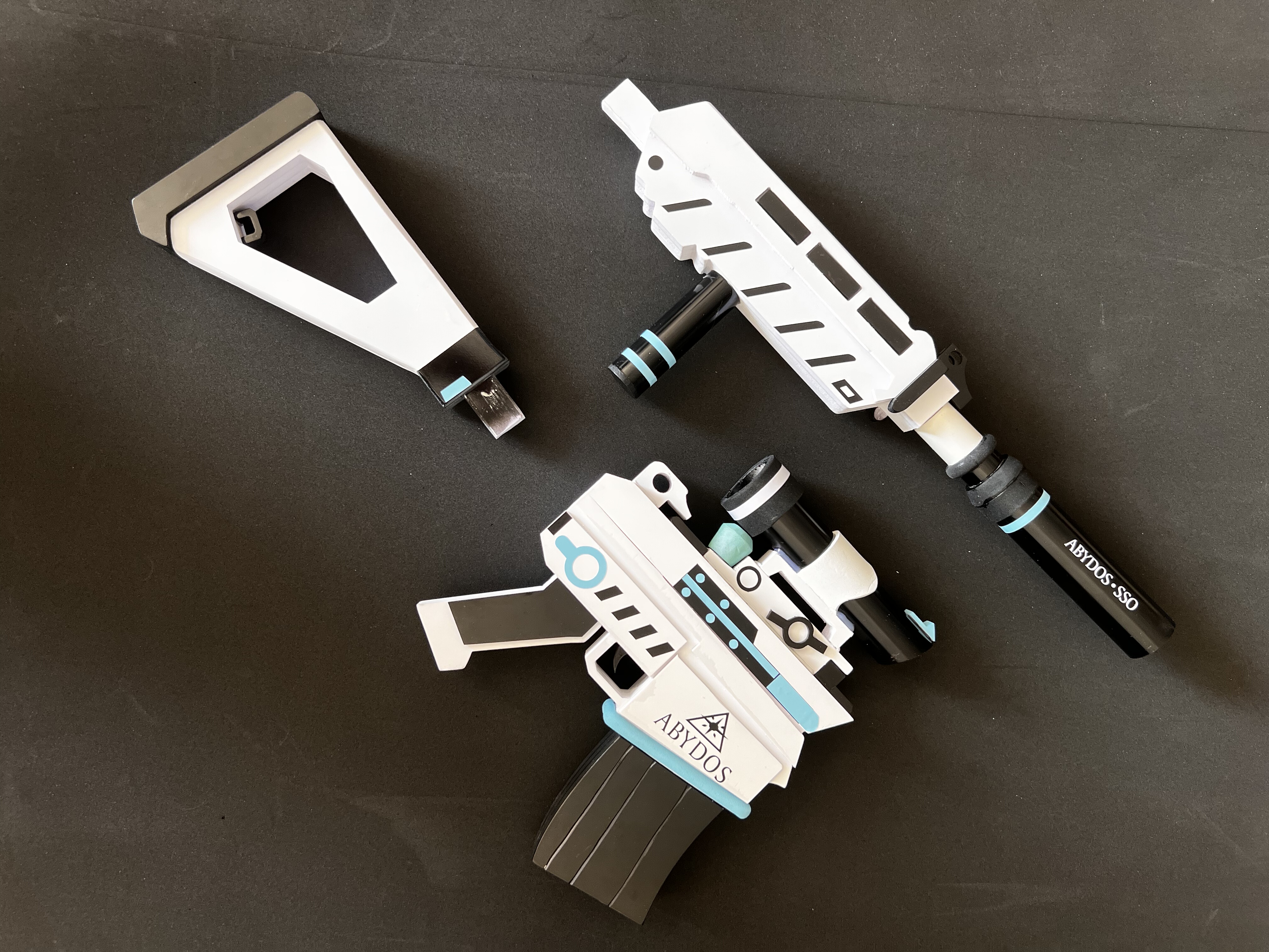 蔚蓝碧蓝档案cos 砂狼白子 光环头饰 cosplay道具 武器模型枪