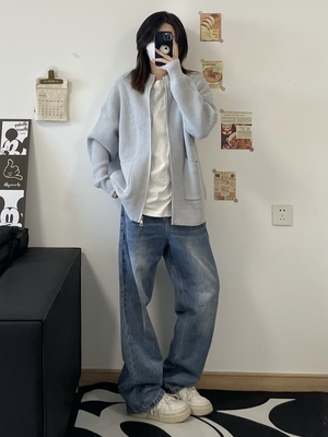 水洗国潮美式复古HALF;H秋款长裤