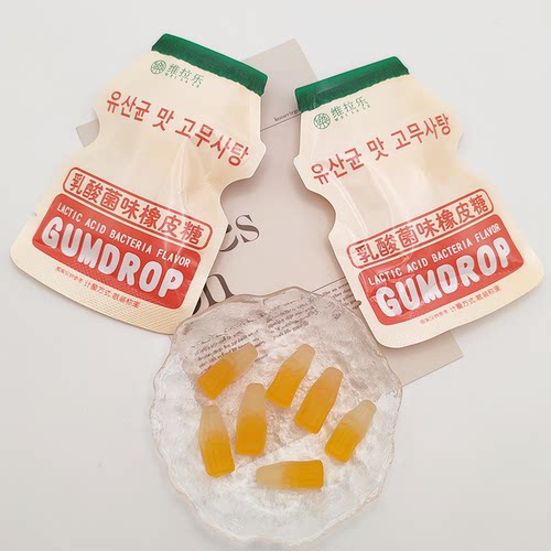 维拉乐乳酸菌味糖小零食高颜值结婚喜糖瓶型散装橡皮糖软糖